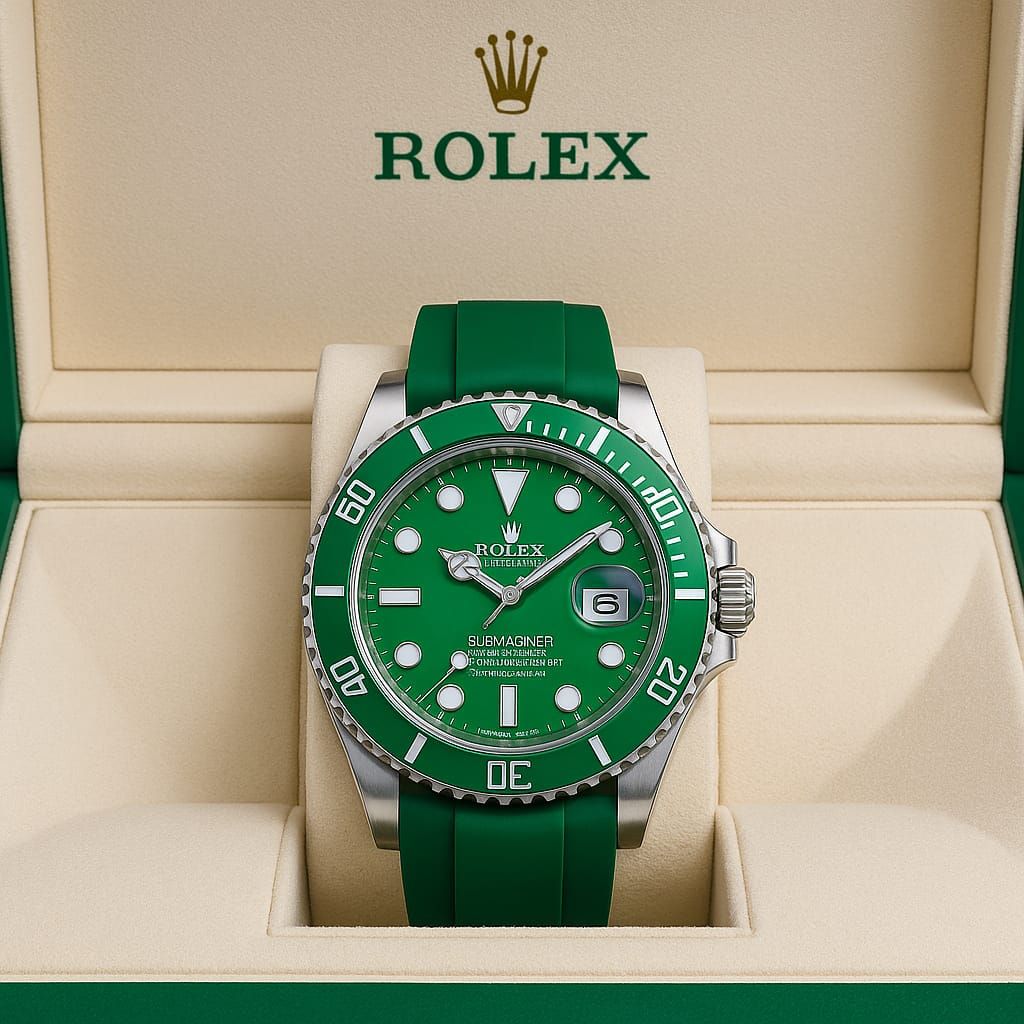 Premium Silicone Strap Submariner Style Watch Durable Elegant Comfortable Reliable Best Quality Practical Choice For Men’s Fashion And Daily Wear |Black