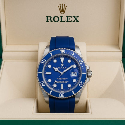 Premium Silicone Strap Submariner Style Watch Durable Elegant Comfortable Reliable Best Quality Practical Choice For Men’s Fashion And Daily Wear |Black