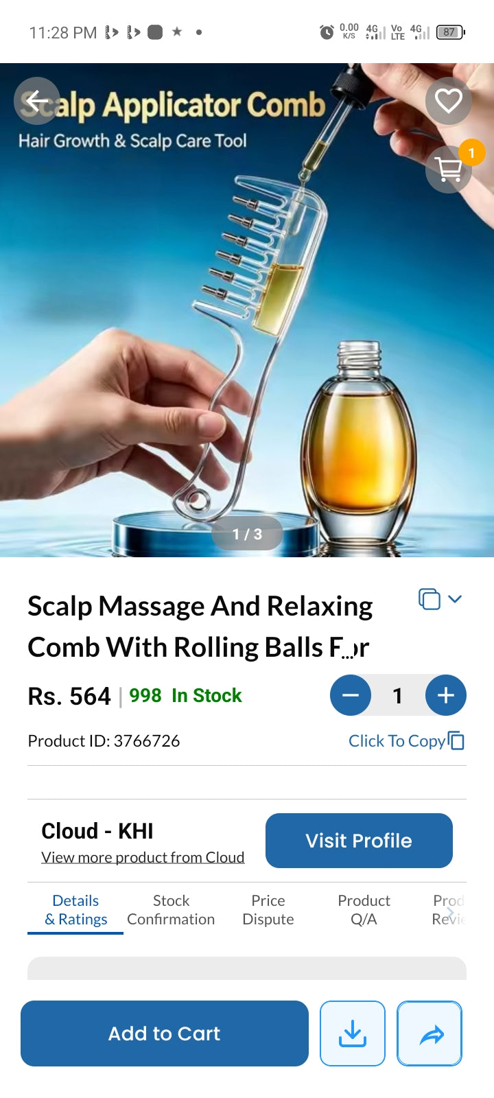 Scalp Massage And Relaxing Comb With Rolling Balls For Scalp Relaxation And Hair Care